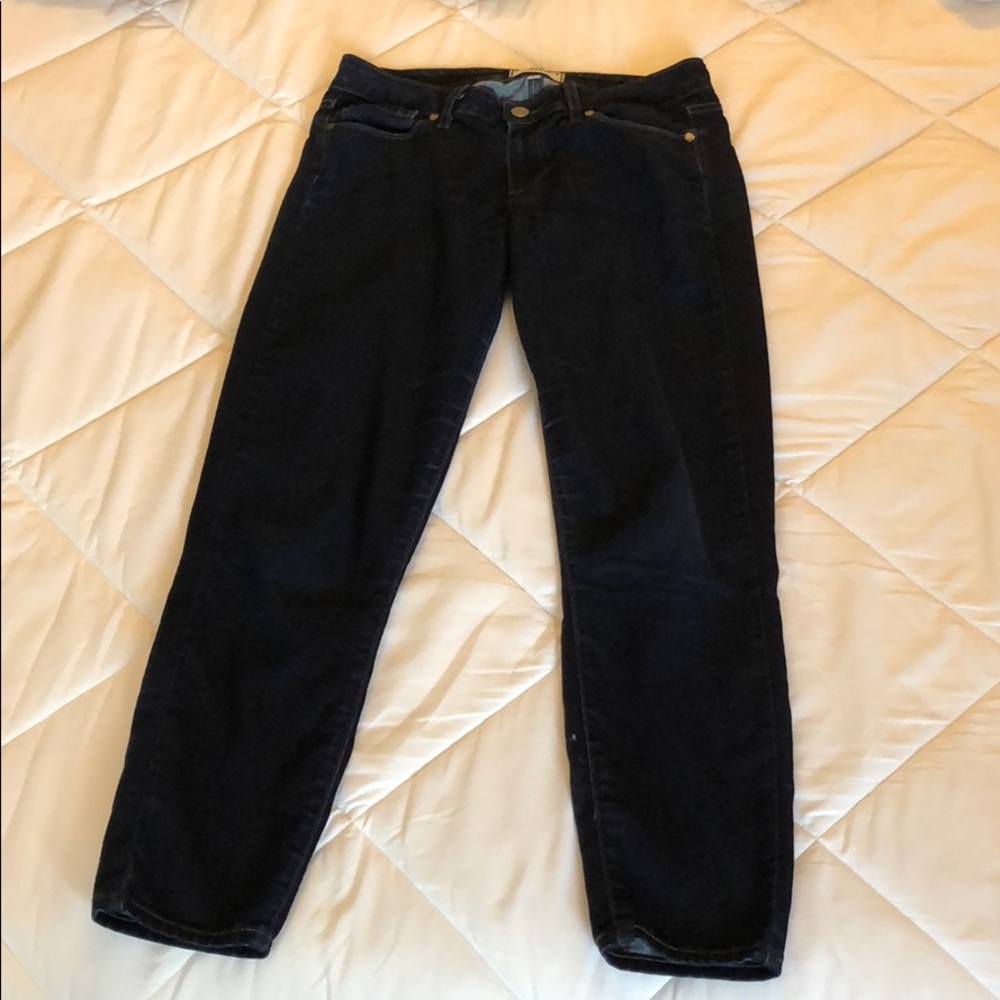 Paige Verdugo Crop Skinny Jeans Dark Wash Size 27